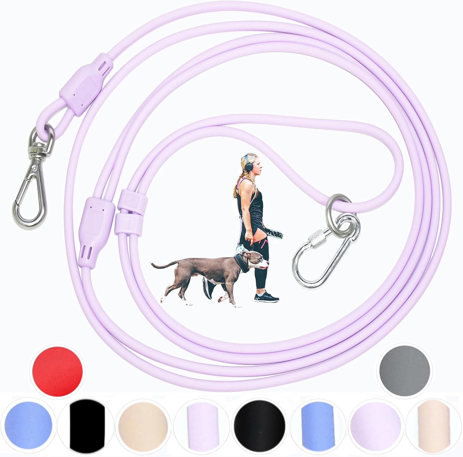 9-in-1-hands-free-dog-leash-crossbody-waist-blue-small-dogs-adjustable-waterproof-no-pull-dog-collar-harness-leash-set-heavy-duty-slip-lead-fits-8-120lbs