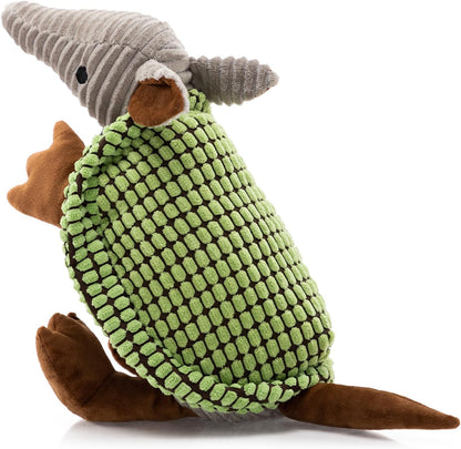 Hollypet Plush Squeaky Armadillo Chew Dog Toy for Small Medium, 8" | Cute Stuffed Armadillo Toy with Unique Grunt Squeaker & Textured Fabric for Teeth Cleaning. Great for Small & Medium Dogs10