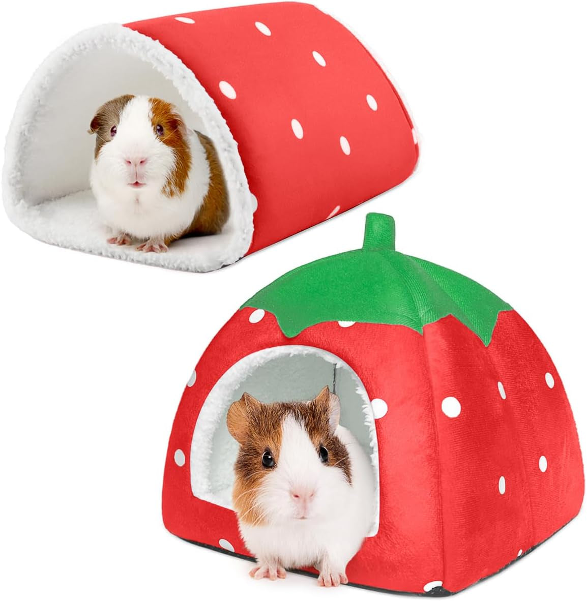 guinea-pig-hideout-with-tunnel-washable-fleece-house-bed-chinchilla-hideaway-enrichment-toys-and-cage-accessories-for-ferret-hedgehog-small-animal