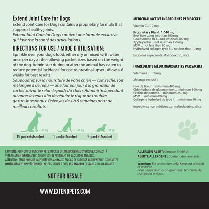 Extend Joint Support for Dogs Hip and Joint Supplement for Dogs Glucosamine Hip & Joint Support Arthritis Supplement, Support Healthy Joints, Mobility & Flexibility for All Dog Breeds - Made in USA9