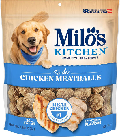 Milo’S Kitchen Chicken Meatballs Dog Treats, 18 Oz. Bag10