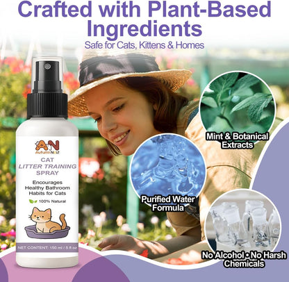 Cat Litter Training Spray – 150Ml Natural Attractant for Cats & Kittens – Helps Guide Proper Litter Box Use – Indoor Toilet Training Aid4