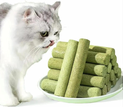 Meowly 110G Cat Grass ﻿Sticks for Cats, Natural Chicken Flavored Cat Grass ﻿Sticks for Teeth Cleaning and Hairball Remedy3