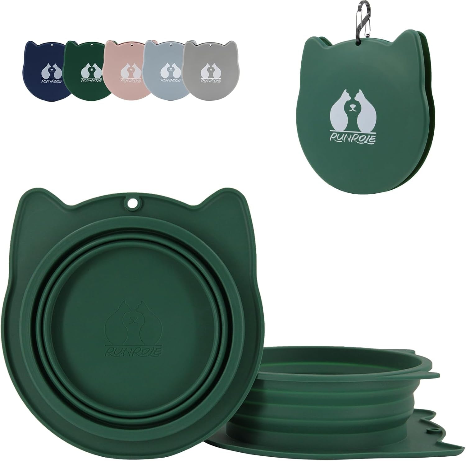 runrole-2-in-1-collapsible-dog-travel-water-bowls-portable-pet-cat-bowl-slot-together-use-separately-bpa-free-silicone-feeding-watering-foldable-travel-bowls-pet-travel-food-dishes-20oz-27oz
