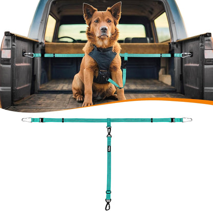 Petbonus Truck Bed Dog Leash, Functional Safety Dog Truck Bed Tether | for 1 Dog, Truck Bed Tie down System, Adjustable, Pick-Up Bed Restraint Lead, Ratchet Tightening Car Harness Belt, Black10