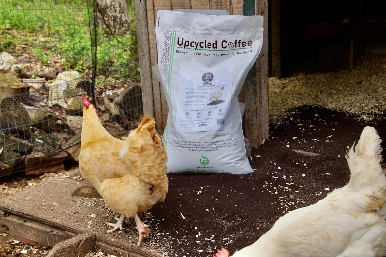 javaearth®-coffee-bedding-for-chickens-loose-upcycled-coffee-grounds-poultry-litter-for-coops-brooders-natural-clumping-odor-control-20-lbs
