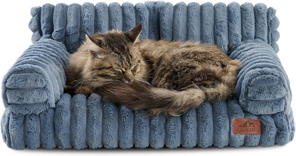 Hollypet Small Dog Large Cat Bed Puppy Couch Beds for Pets up to 25 Lbs | Fluffy Dog Cat Couch Plush Soft Warming Pets Beds with Machine Washable Cover and Non-Slip Bottom15