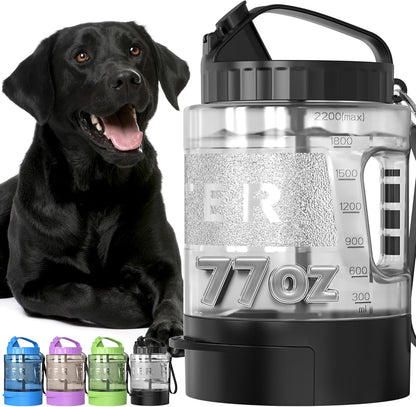 Lesotc Dog Water Bottle, Portable Water Dispenser with Travel Water Bowl, Leak Proof Pet Travel Squeeze Bottle, Puppy Essentials Dog Stuff Accessories for Outdoor Walking, Hiking, Camping20