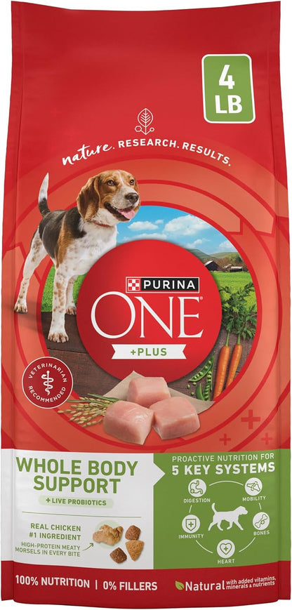 Purina ONE plus Whole Body Support with Chicken Dry Dog Food - 4 Lb. Bag1