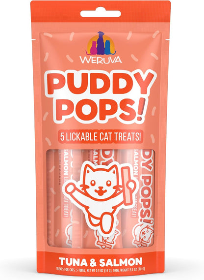 Weruva Puddy Pops, Chicken and Pumpkin Lickable Cat Treats, 0.5Oz Tube, Pack of 59