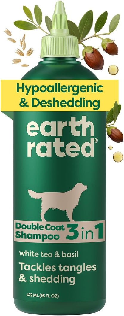 Earth Rated Deshedding Hypoallergenic Dog Shampoo & Conditioner, 16 Oz | 3-In-1, Shampoo & Conditioner for Dogs & Puppies, Deodorizing, 98.5% Natural Origin Ingredients1