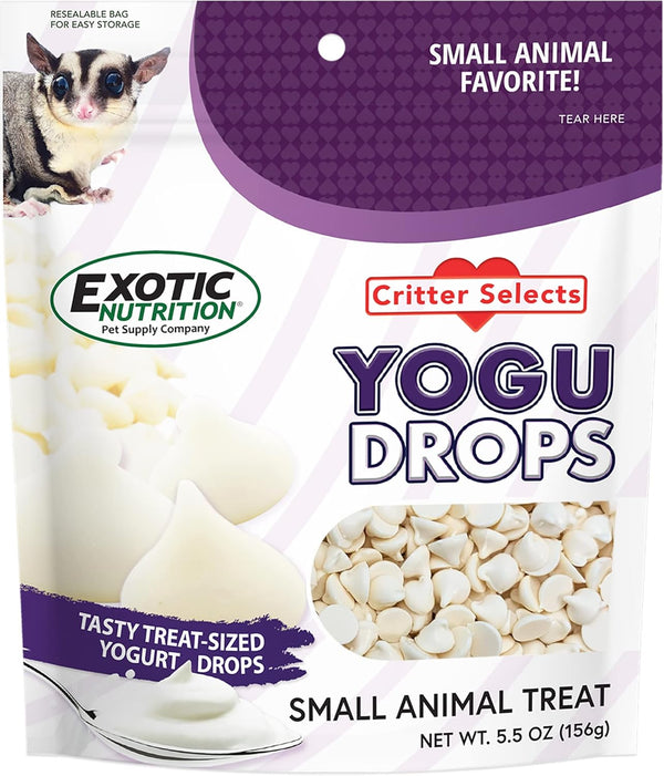 Yogu Drops - All Natural Healthy Yogurt Treat - for Sugar Gliders, Prairie Dogs, Monkeys, Squirrels, Guinea Pigs, Rabbits, Chinchillas, Rats, Marmosets, Degus & Other Small Pets (5.5 Oz.)1