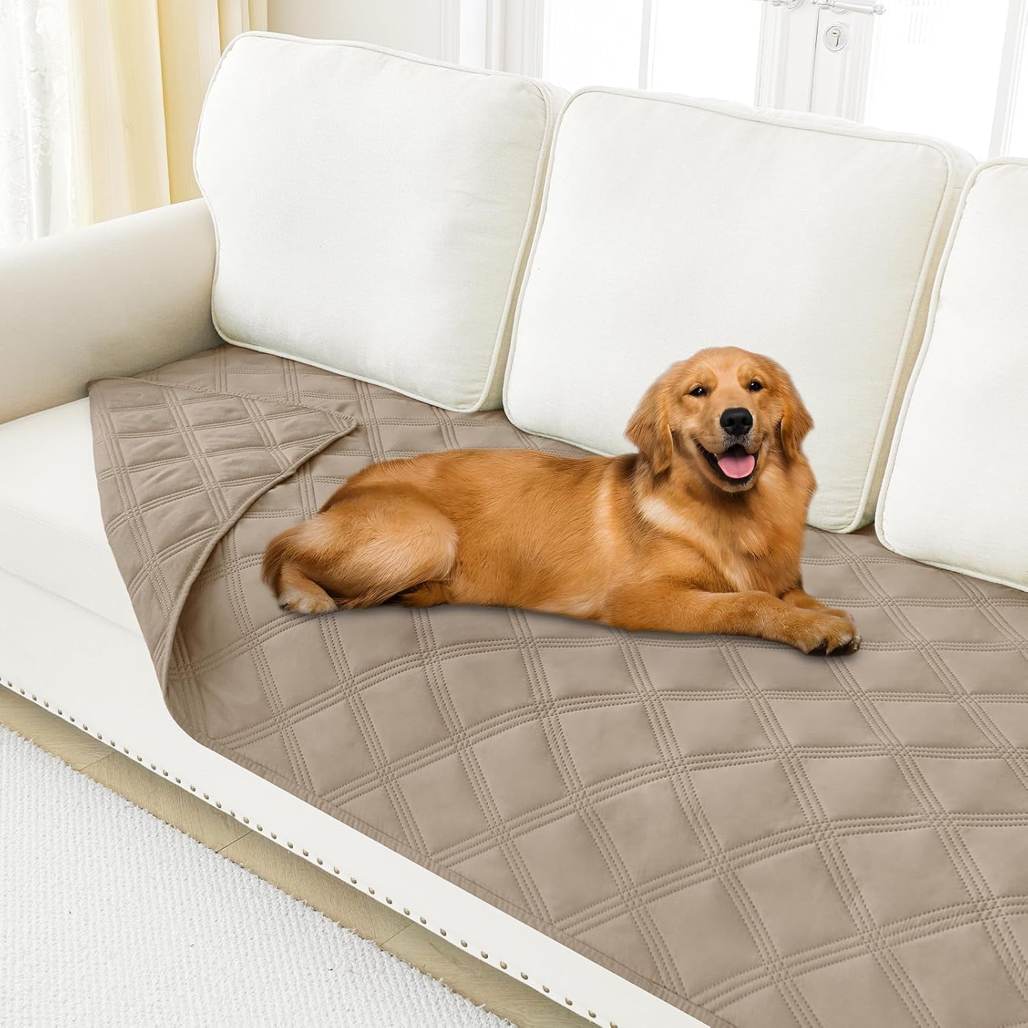 smiry-waterproof-dog-bed-cover-reversible-pet-blanket-for-sofa-couch-soft-washable-dog-blanket-leakproof-couch-cover-for-dogs-cats-furniture-protection-52x82-grey-dark-grey