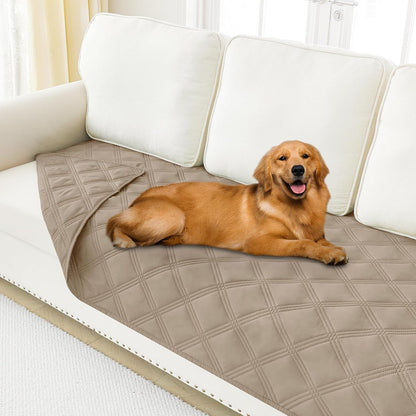 Smiry Waterproof Dog Bed Cover, Reversible Pet Blanket for Sofa Couch | Soft Washable Dog Blanket, Leakproof Couch Cover for Dogs Cats & Furniture Protection, 52X82, Grey/Dark Grey34
