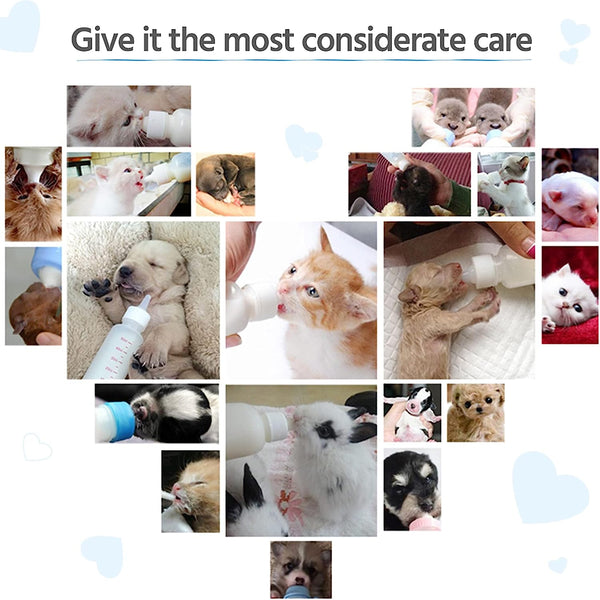 Puppy Kitten Bottle for Nursing, Newborn Baby Dog Cat Rabbit Feeding Feeder6