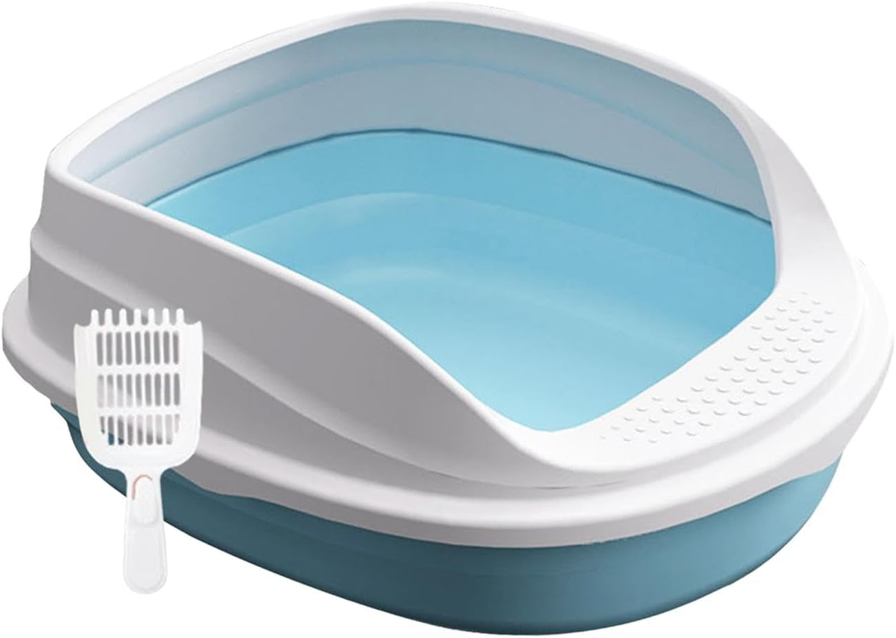 pet-litter-pan-with-scooper-open-top-litter-box-with-high-sides-non-slip-bottom-easy-to-clean-cat-litter-tray-for-indoor-cats-45cm