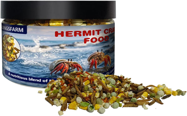 JADINGSFARM Fruity Buffet Blend Diet, 4.4 Oz Food for Hermit Crabs, All Natural Hermit Crab Food, Hermit Crab Treats, High Protein & Nutrient Blend Diet of Oats, Blueberries, Strawberry, Banana, Sprouted Seeds Mix for Hermit Crabs.9