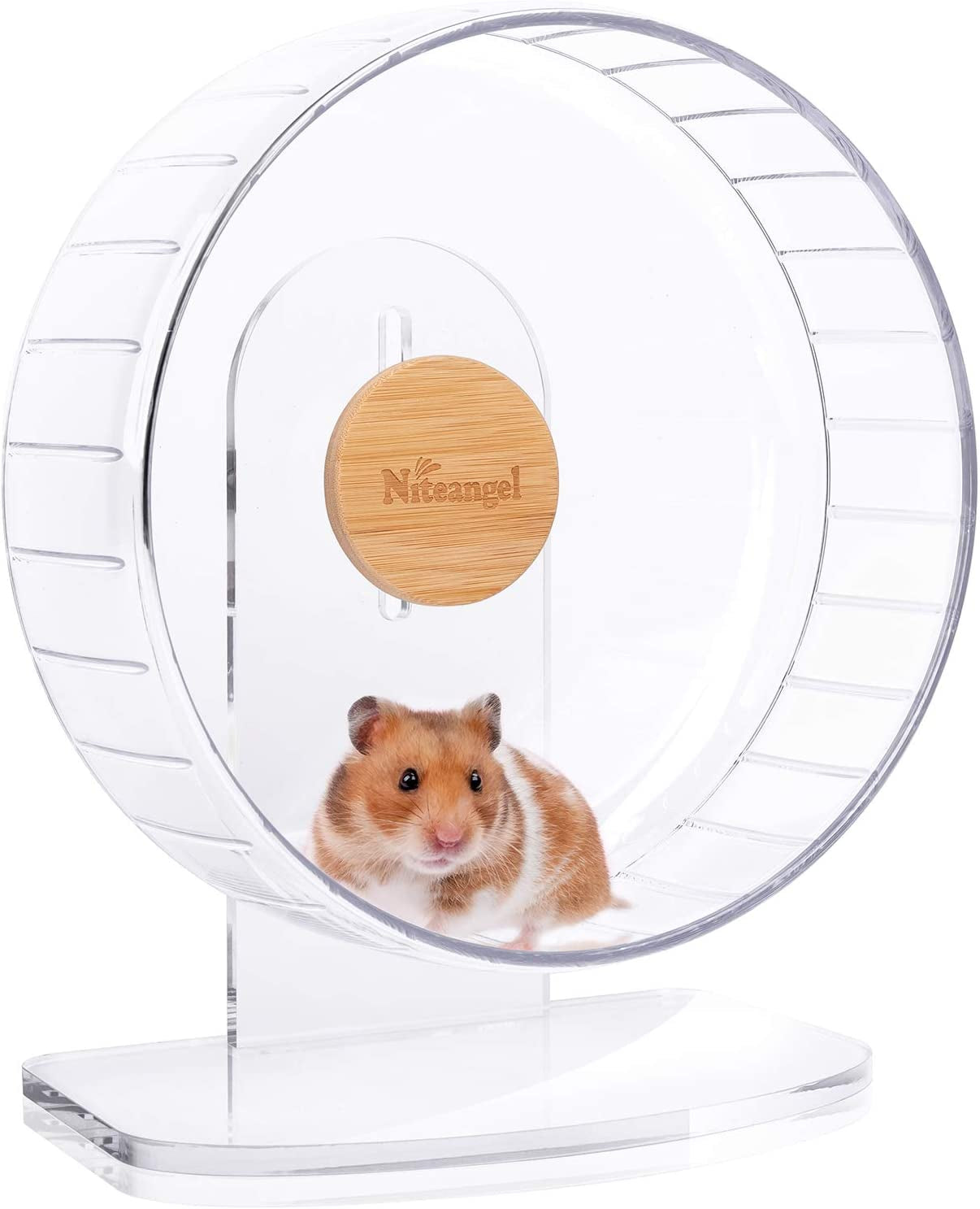 niteangel-super-silent-hamster-exercise-wheels-quiet-10-inch-running-wheel-can-10-6-13-4-adjustable-height-no-bend-back-spinner-running-for-dwarf-syrian-hamster-gerbils-mice-or-other-small-animal