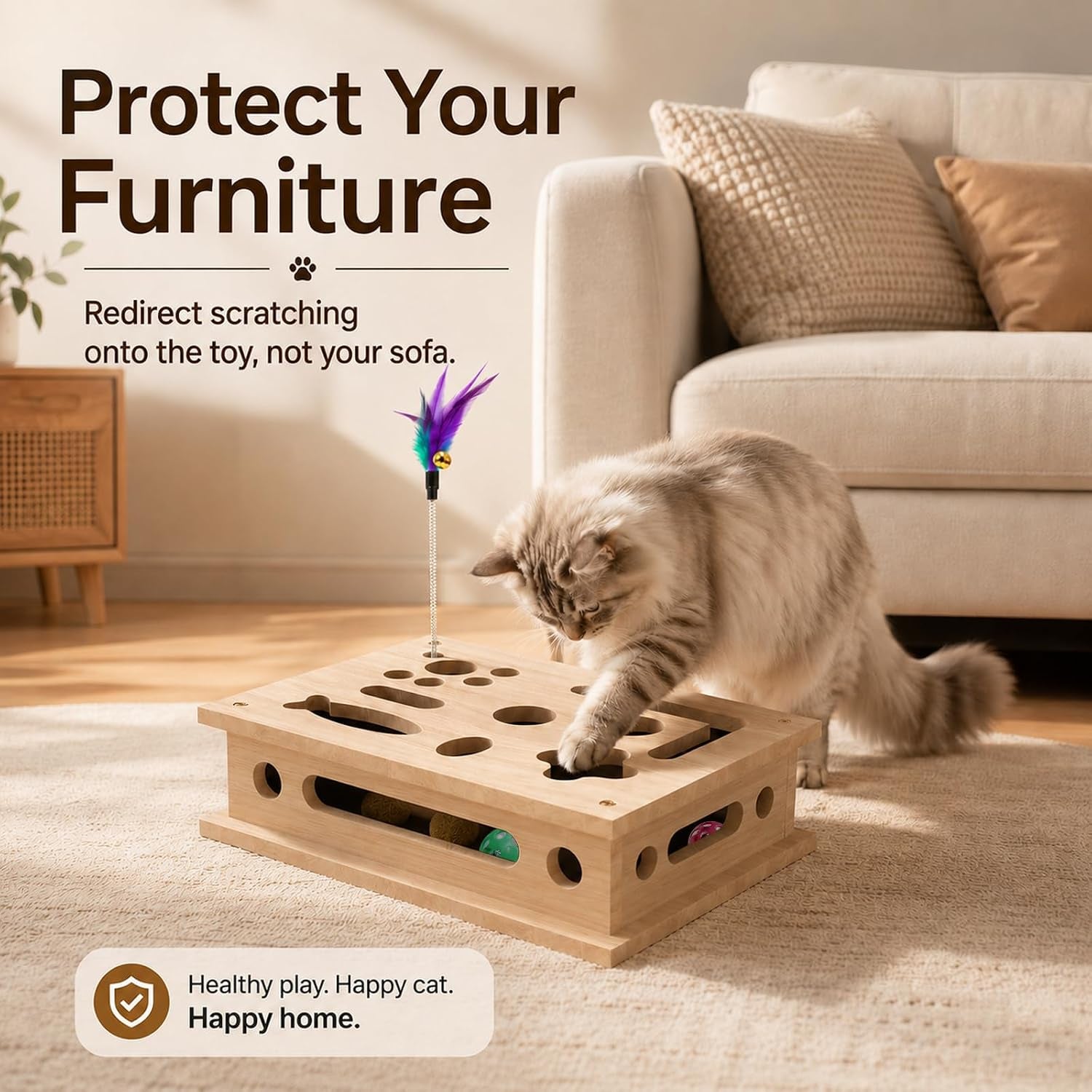 2026-new-cat-scratch-puzzle-enrichment-box-interactive-cat-nail-file-box-with-catnip-bell-ball-cat-scratcher-toy-with-teaser-wand-stress-free-alternative-to-clippers-grinders