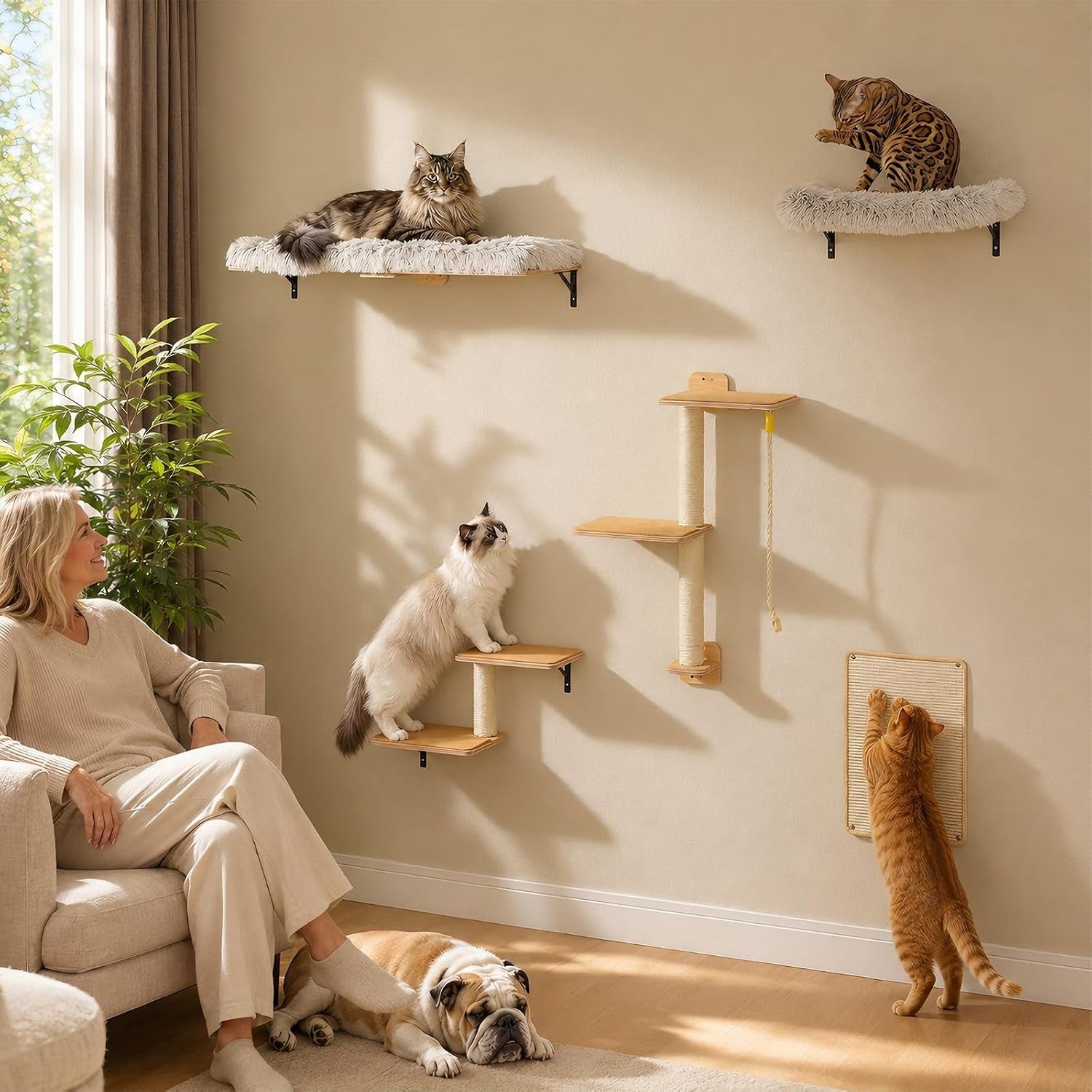 pawz-road-cat-wall-shelves-modern-cat-wall-furniture-with-sisal-posts-5-in-1-wall-mounted-cat-tree-wood-cat-shelves-with-long-perch-cat-wall-climber-holds-up-to-40lbs-for-large-indoor-cats