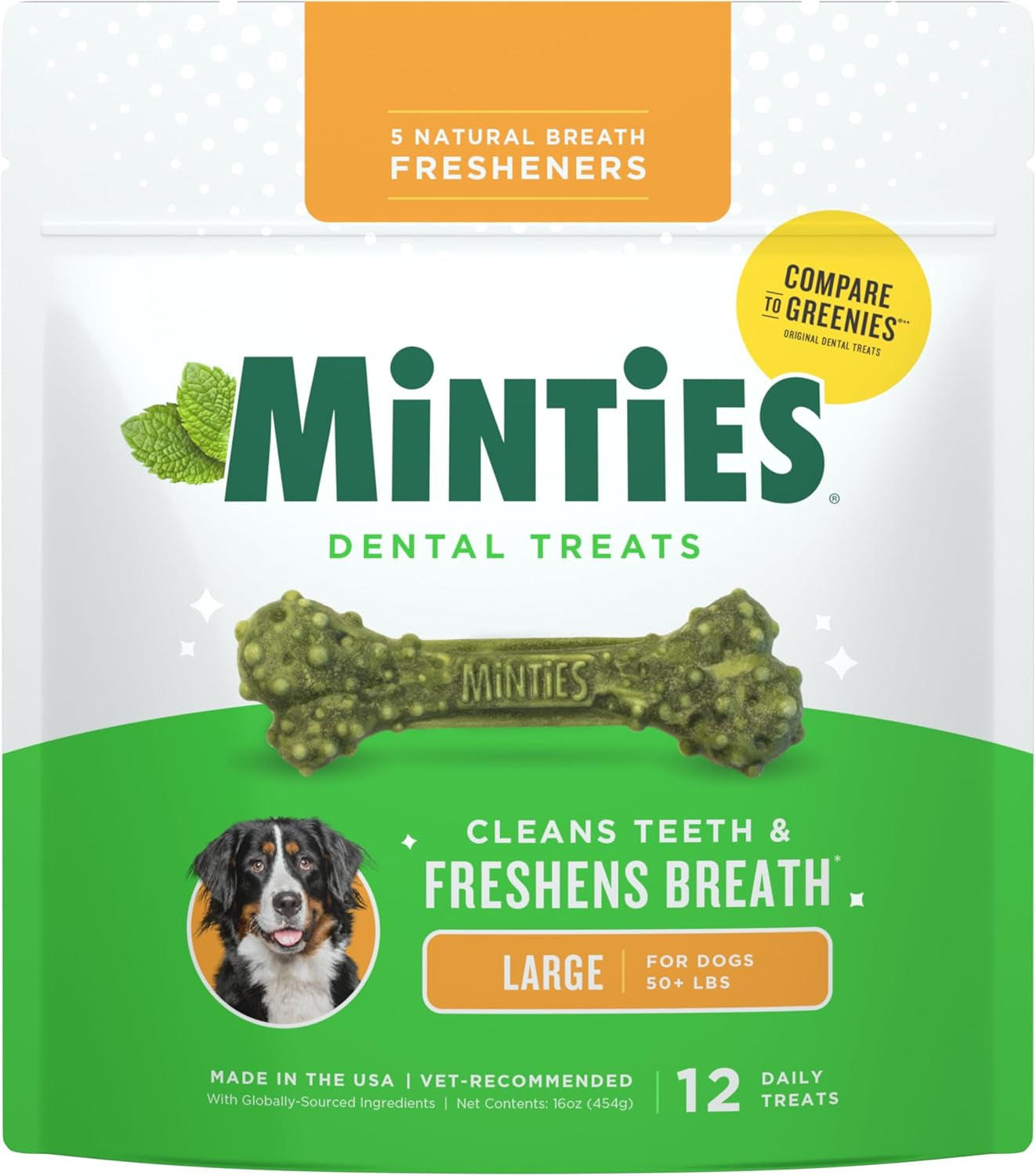 minties-dog-dental-bone-treats-tiny-small-dental-dog-treats-16-ounces-cleans-teeth-fight-bad-breath-removes-plaque-and-tartar-40-count