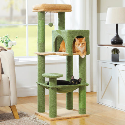 MUTTROS Mushroom Cat Tree Tower with Removable Scratcher, Large Hammock, Condo, Perch, 3 Sisal Posts – Multi-Level Cat Tree for Indoor Cats, Cute Cat Tower for Small Space Homes26