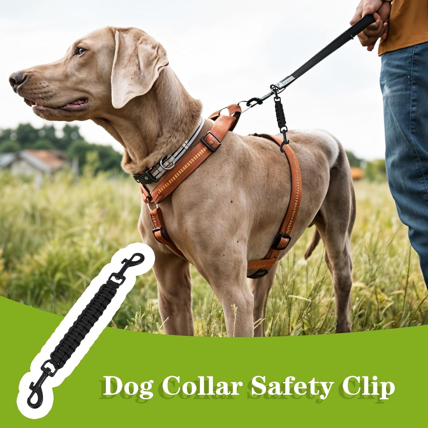 yuanchu-safety-clip-for-dog-collar-double-ended-dog-collar-safety-clip-backup-safety-strap-with-dual-clasps-leash-connector-for-prong-collar-harness-vests-walking-running-training