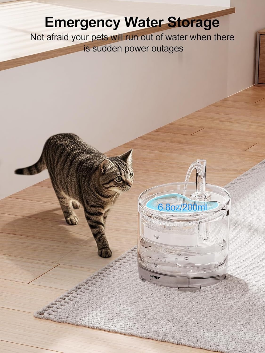 npet-cat-water-fountain-wf050tp-1-5l-automatic-pet-drinking-fountain-with-replacement-faucet-kit-no-adapter