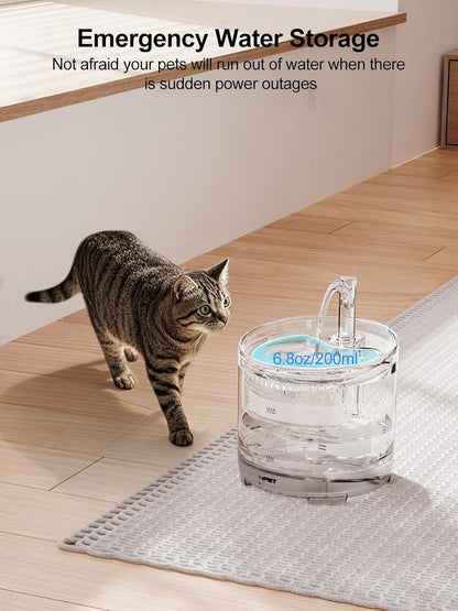 NPET Cat Water Fountain WF050TP 1.5L Automatic Pet Drinking Fountain with Replacement Faucet Kit-No Adapter3