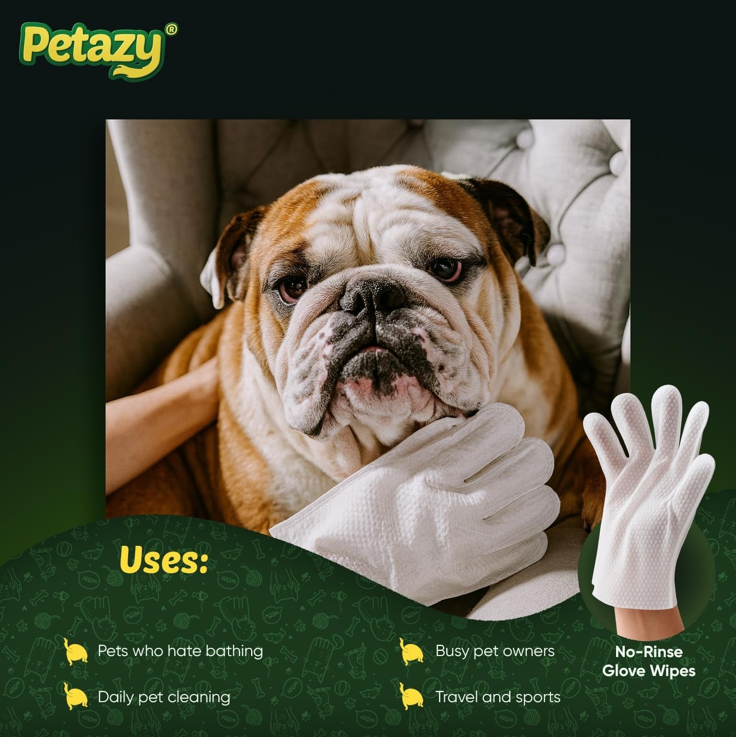 petazy-pet-glove-wipes-for-dogs-cats-hypoallergenic-thick-cleaning-gloves-with-aloe-coconut-oil-for-paws-face-ears-butt-instant-no-rinse-grooming-wipes-to-deodorize-and-hydrate-25-pack