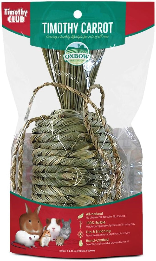Oxbow Timothy Hay Carrot, Rabbit & Guinea Pig Toys, Bunny Enrichment Toys | Rabbit Chew Toys, Guinea Pig Enrichment, Guinea Pig Chew Toys, Rabbit Enrichment, Natural Materials, Small Pet Accessories1