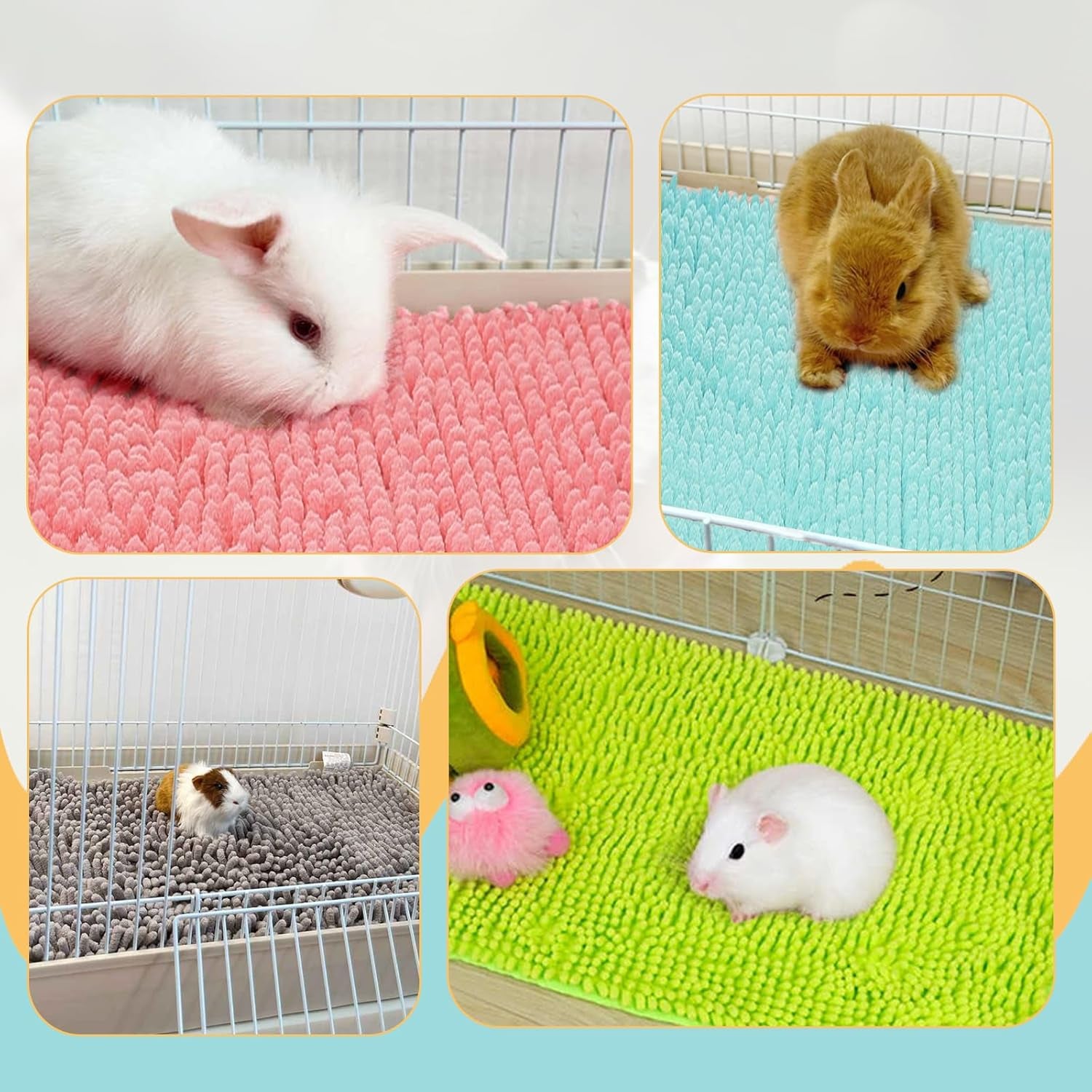 8-pcs-guinea-pig-liner-washable-rabbit-cage-liner-16x12-inch-guinea-pig-fleece-mats-reusable-bedding-pee-pads-for-small-animals-bunny-gray-green-pink-blue