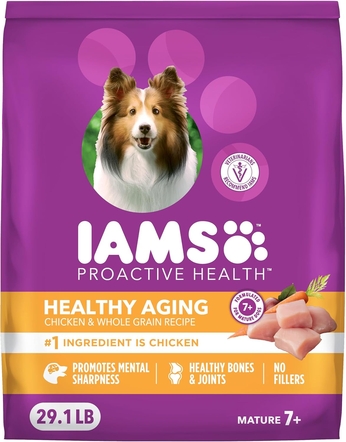 iams-proactive-health-healthy-aging-dry-dog-food-chicken-29-1-lb-veterinarian-recommended-dha-gold-for-mental-visual-sharpness-vitamin-e-beta-carotene-real-chicken-1-ingredient