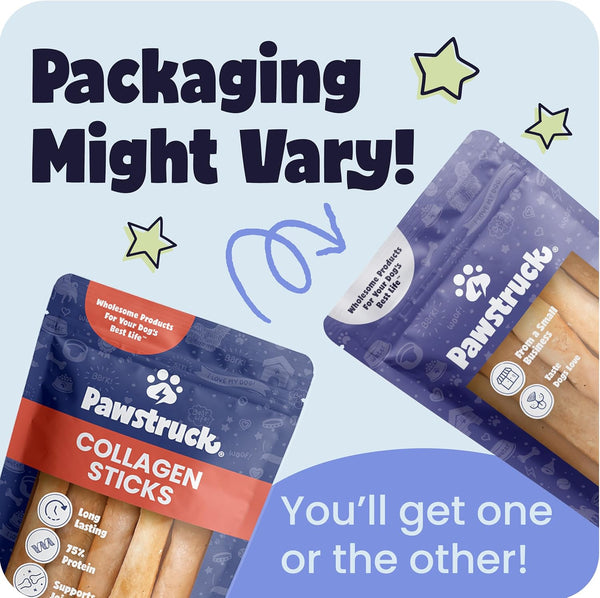 Pawstruck Natural Large 12" Beef Collagen Sticks for Dogs – Long-Lasting Rawhide Alternative, High Protein Treats with Chondroitin & Glucosamine – 5 Pack10