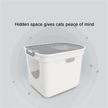 Dog Potty Training Toilet ﻿ Top Entry Removable Cat Litter Box Large Bump Falling Sand Pedal Enclosed Potty Anti-Splashing Toilet Easy to Clean(B)2
