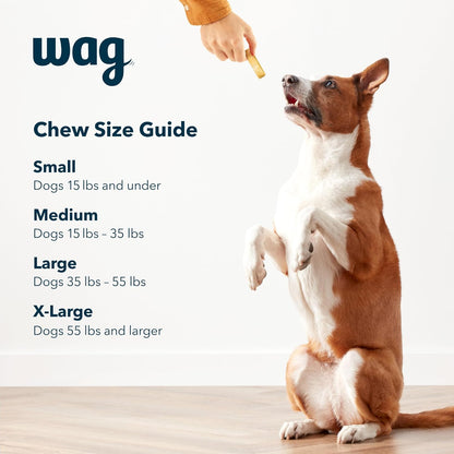 Amazon Brand - Wag Yak Cheese Himalayan Dog Chews, Dog Treats for Medium Size Dogs, All Natural, High Protein for Aggressive Chewers, 15-35 Lbs, 3 Count, 6.9 Oz6