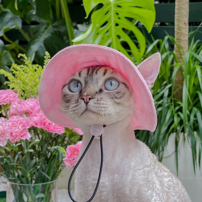 Pet Hat with Ear Holes Sunscreen Baseball Cap Suitable for Small and Medium-Sized Dogs Outdoor Climbing Hat in Summer Pet Products (Pink, Large)6