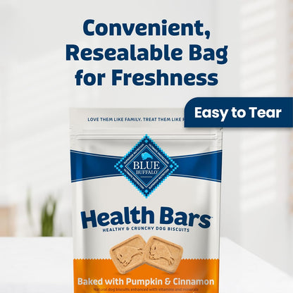 Blue Buffalo Health Bars Pumpkin & Cinnamon Crunchy Dog Biscuits, Oven-Baked with Pumpkin & Natural Ingredients, Healthy Dog Treats with No Artificial Flavors or Preservatives, 16 Oz.6