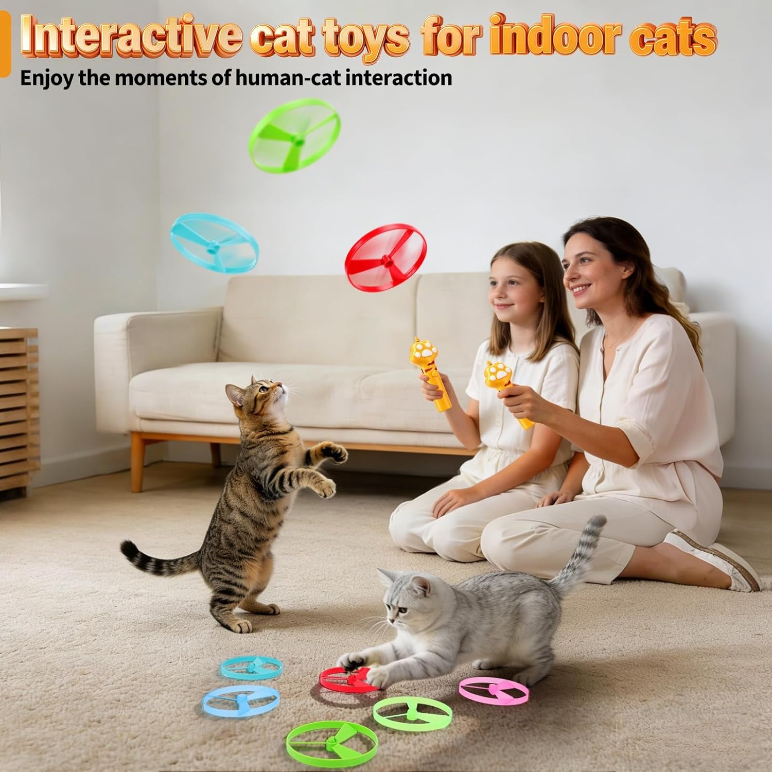 baborui-cat-toy-disc-launcher-rechargeable-interactive-cat-fetch-toy-launcher-with-8-flying-discs-flying-enrichment-toys-for-indoor-bored-kittens-adult-cats-yellow