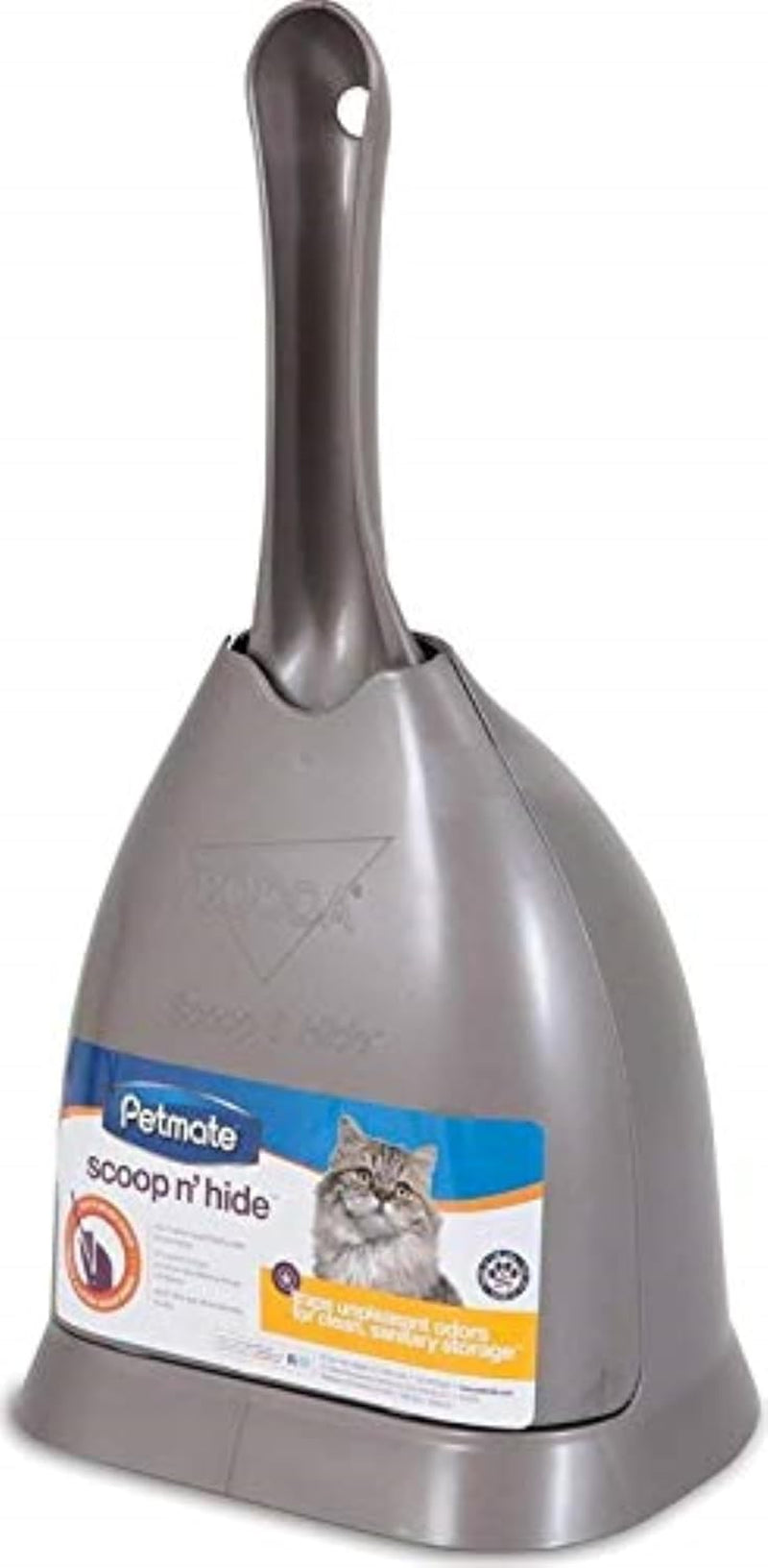 petmate-scoop-n-hide-cat-litter-scoop-with-discreet-litter-scoop-holder-brushed-nickel