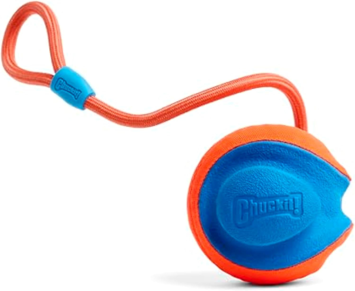 chuckit-rope-fetch-dog-toy-ball-on-rope-fetch-and-tug-of-war-toy-for-dogs-durable-eva-rubber-construction-5-5-inch-diameter-18-inch-rοpe-orange-and-blue