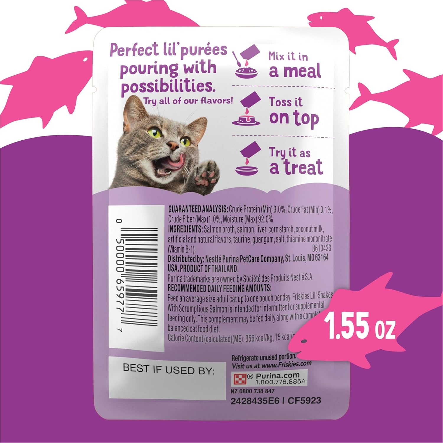 purina-friskies-pureed-cat-food-topper-lil-shakes-with-scrumptious-salmon-lickable-cat-treats-pack-of-16-1-55-oz-pouches