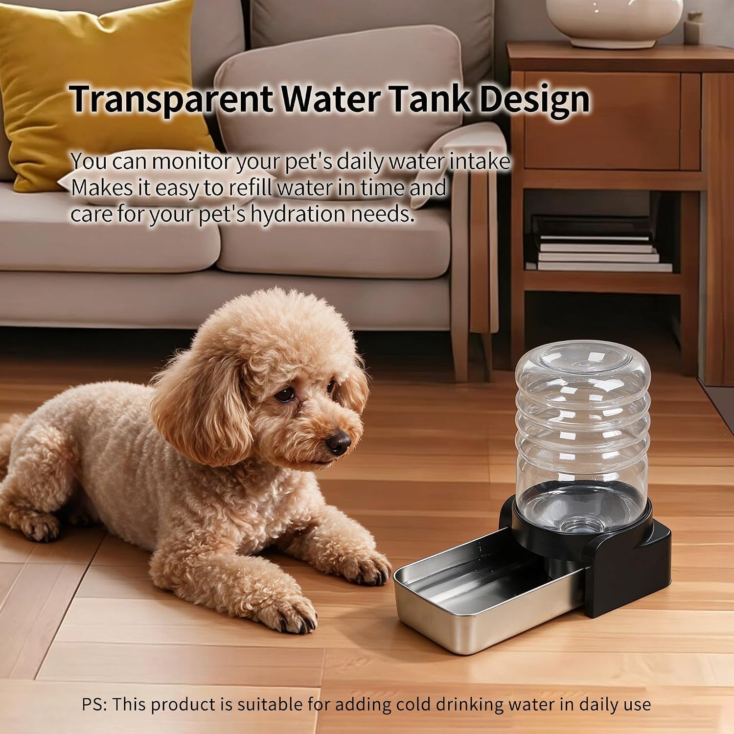 pakeway-1-1-gallon-gravity-water-dispenser-for-cats-and-small-dogs-automatic-pet-waterer-with-stainless-steel-bowl-transparent-tank-and-3-filters-4-1l