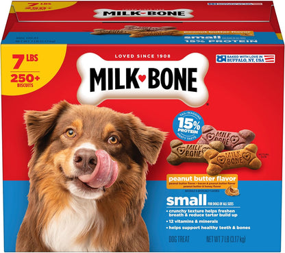 Milk-Bone Peanut Butter Flavor Dog Biscuits, Naturally & Artificially Flavored, 7 Lb. Box1