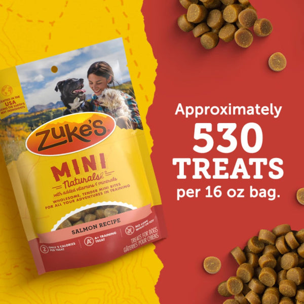Zuke’S Mini Naturals Dog Training Treats for Dogs of All Sizes, Pet Treats Made with Real Salmon, 16 Oz. Resealable Pouch - 16 Oz. Bag7
