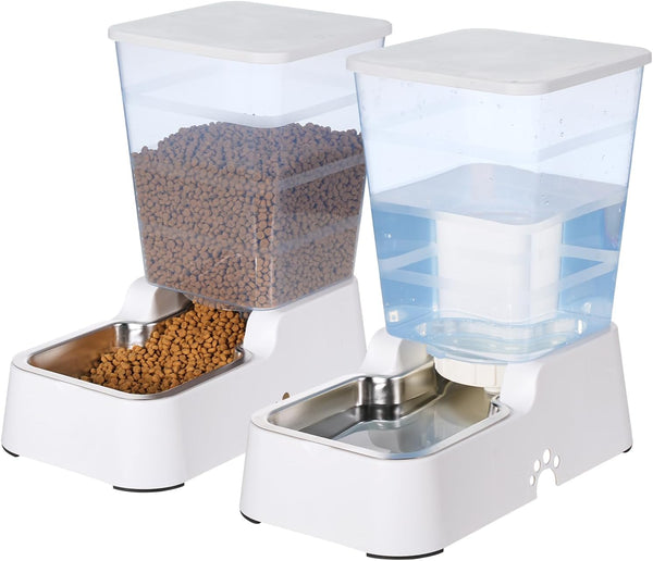 Automatic 5.4L/1.4Gal Pet Waterer, Pet Automatic Dog Water Dispenser Gravity Stainless Steel Water Feeder, Large Capacity Feeding Bowls for Cats and Medium & Large-Sized Dogs7
