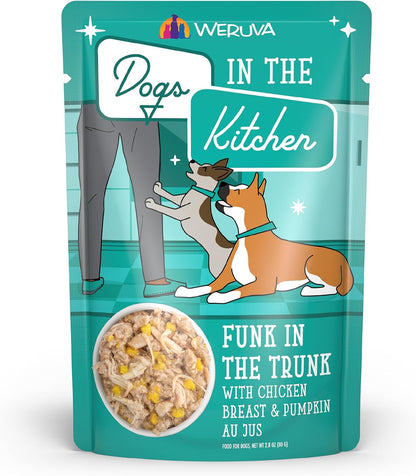 Weruva Dogs in the Kitchen, Variety Pack, Pooch Pouch Party!, Wet Dog Food, 2.8Oz Pouches (Pack of 12)17