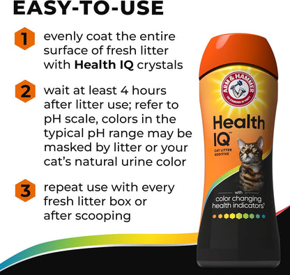 ARM & Hammer Health IQ Cat Litter Additive, 10 Oz | Color Changing Health Indicators, Urine Ph Monitoring, Works with Most Litter8
