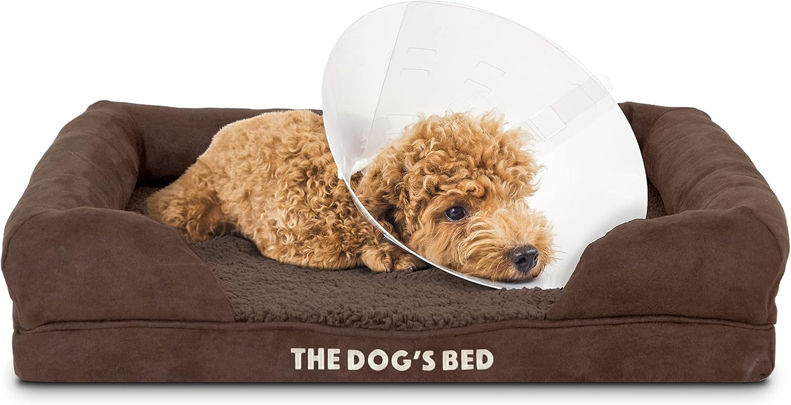 the-dog-s-bed-orthopedic-memory-foam-dog-bed-with-bolsters-for-large-dogs-high-density-support-mattress-low-front-entry-removable-washable-cover-oxford-fabric-blue-with-dark-red-trim-large