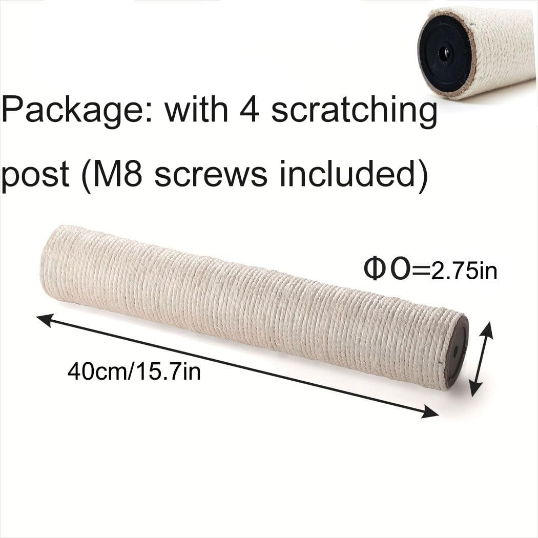 4-pcs-m8-cat-scratching-post-replacement-15-7inch-sisal-pole-cat-tree-replacement-post-with-screws-diy-scratcher-scratching-post-replacement-pad-crafts-gardening-hammock-home-decorating